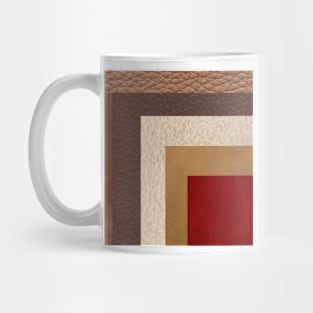 ART leather collage brown with red Mug